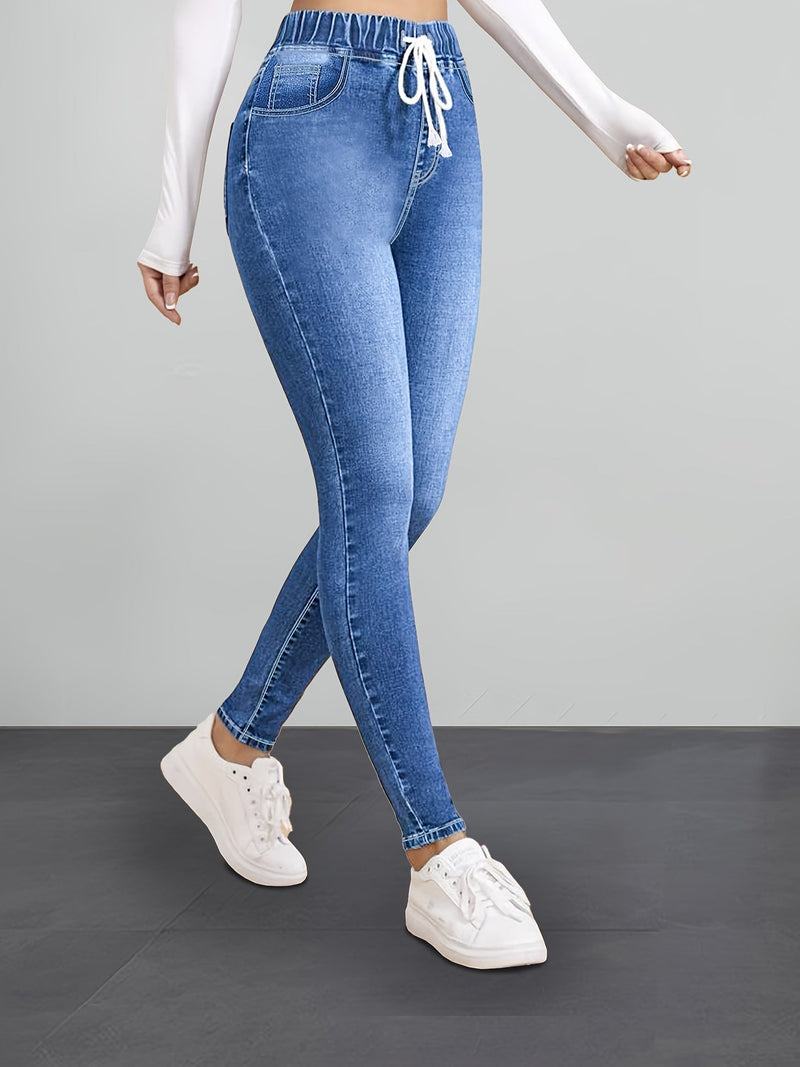 Sophie -  Femme Jean Bleu Délavé Confort Stretch