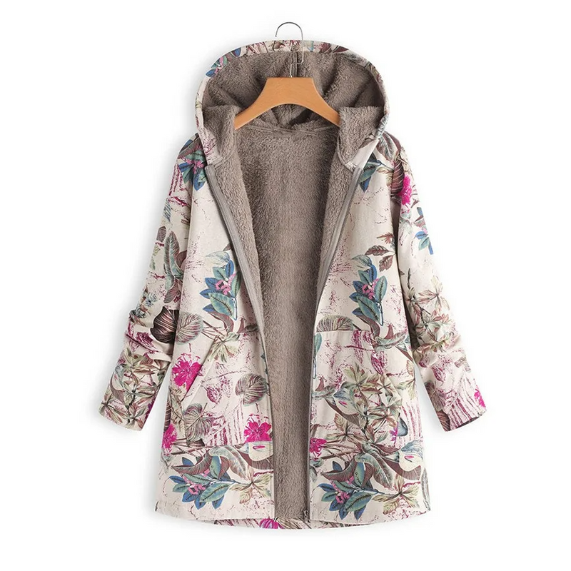 Gilet d'hiver avec imprimé floral