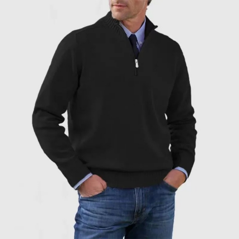 Pull zippé homme - Elégant pull en maille avec fermeture éclair