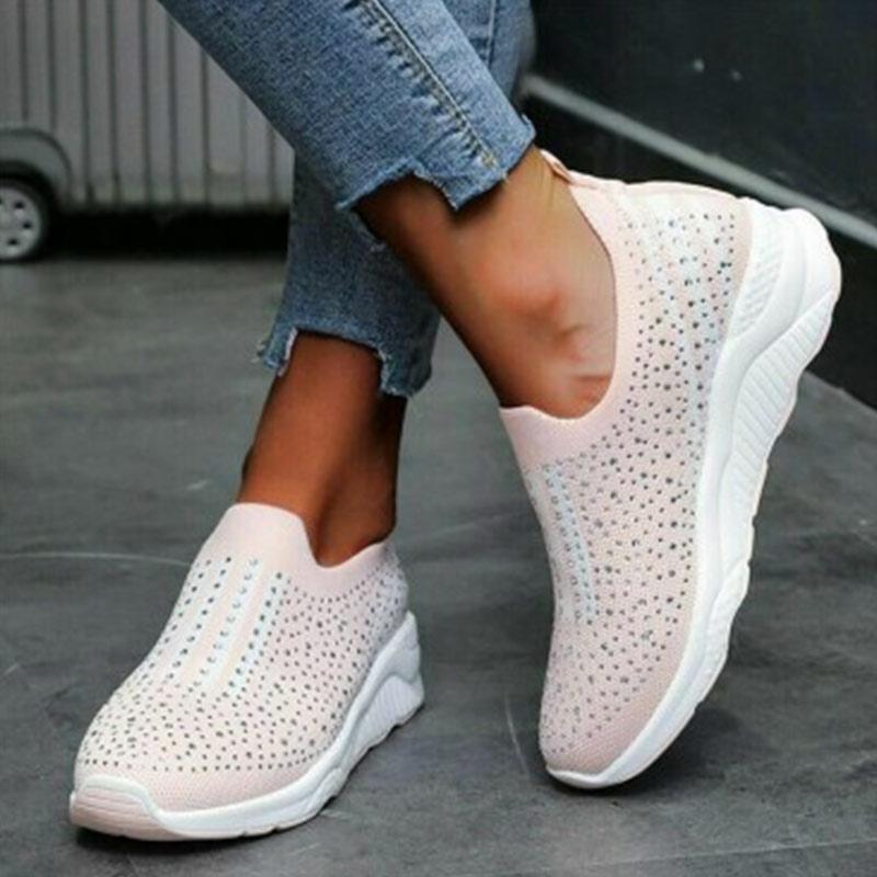 Femmes Slip-On Chaussures en strass