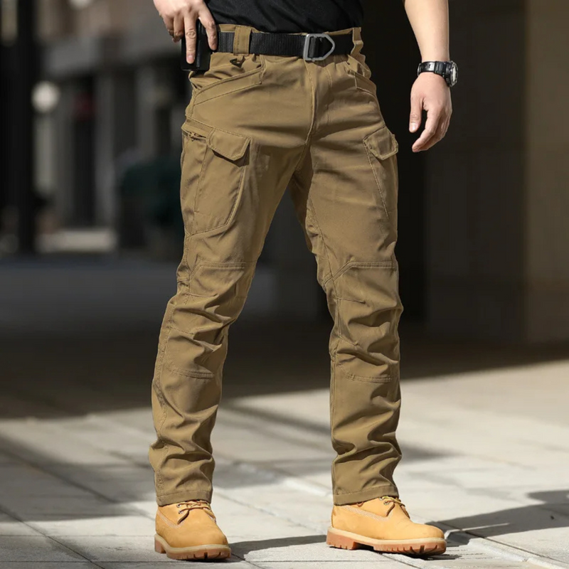 Cargo multi-poches respirant homme avec fermeture éclair