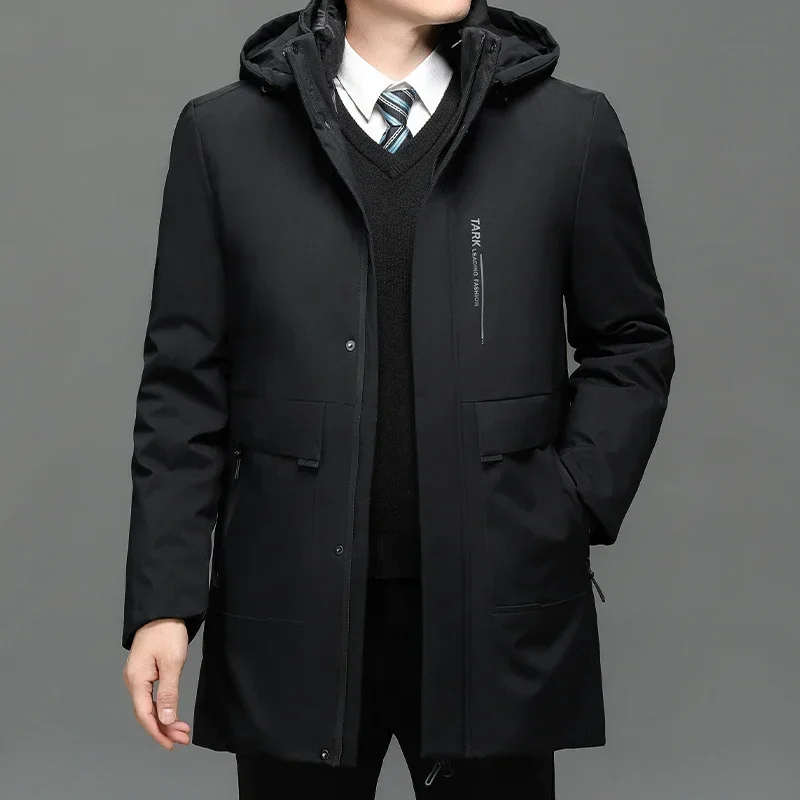 Veste d'hiver parka pour hommes, coupe-vent, doublure chaude