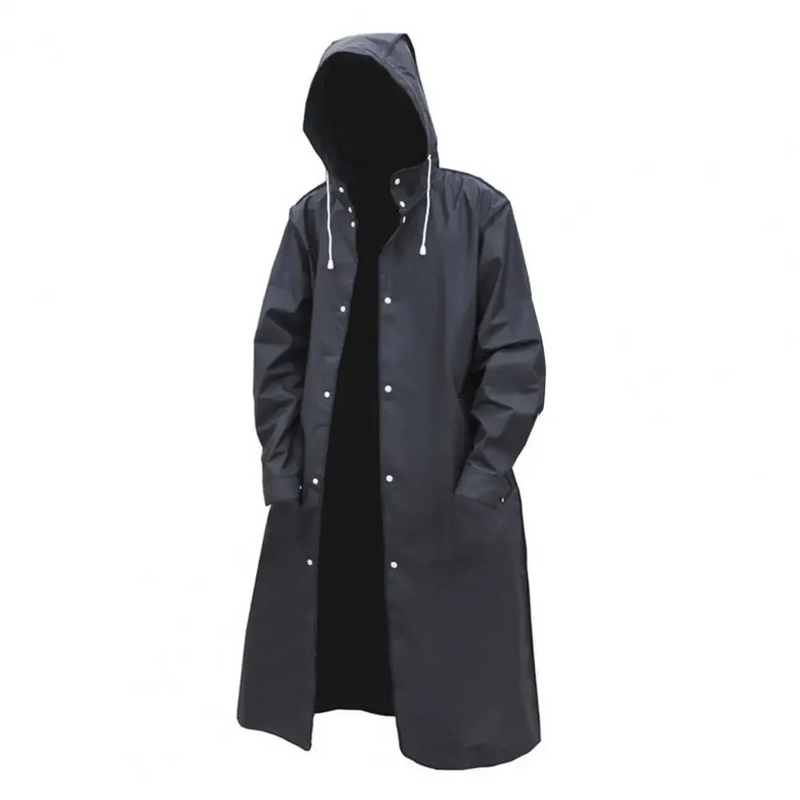 Manteau de pluie homme long imperméable avec capuche et poches