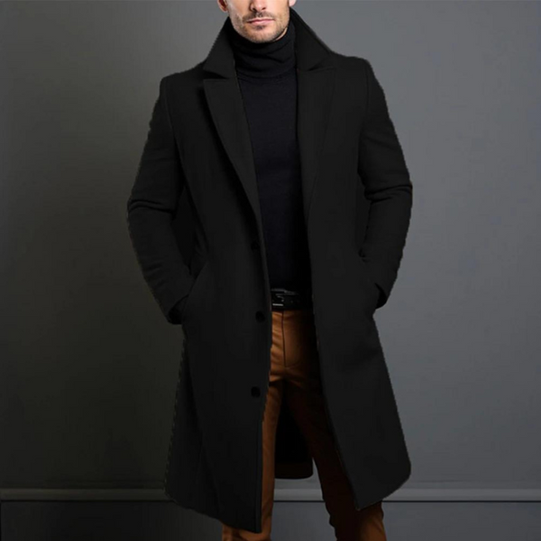 Chris - Trench-coat Long Décontracté pour Hommes