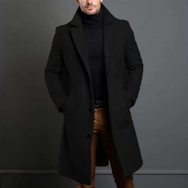 Chris - Trench-coat Long Décontracté pour Hommes