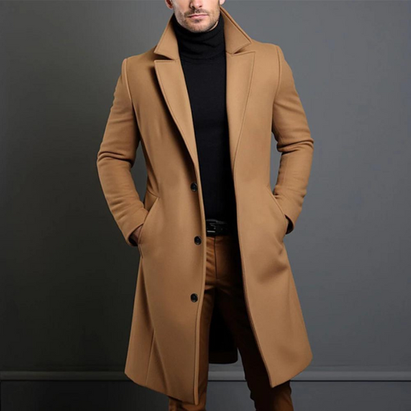 Chris - Trench-coat Long Décontracté pour Hommes