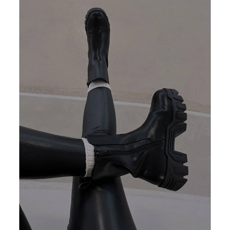 Lilo | Bottes Plateforme Pour Femme | Noir