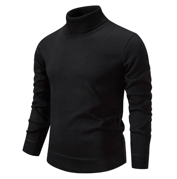 Pull col roulé en laine douce pour hommes – Confort et chaleur – Idéal pour l'hiver