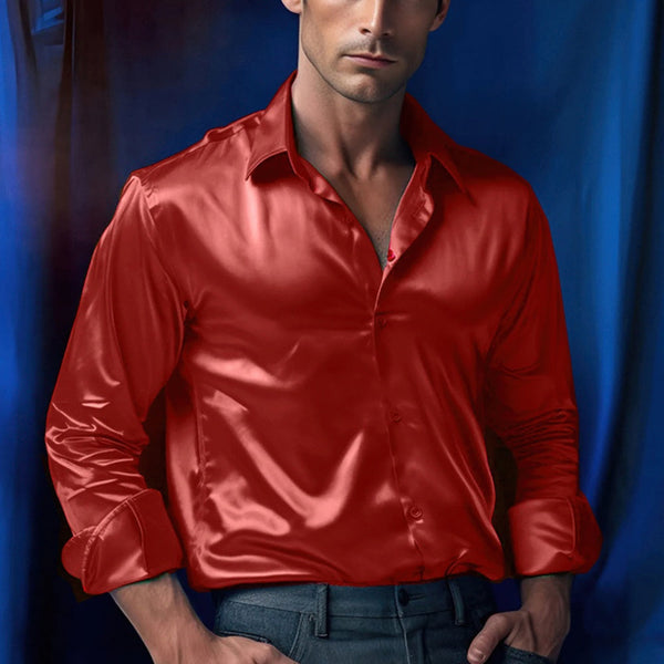 Chemise de Luxe en Satin Brillant