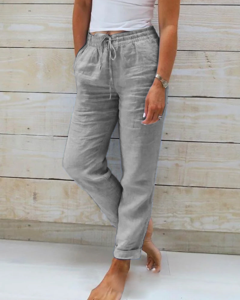 Federica | Casual straight pantalons pour femmes