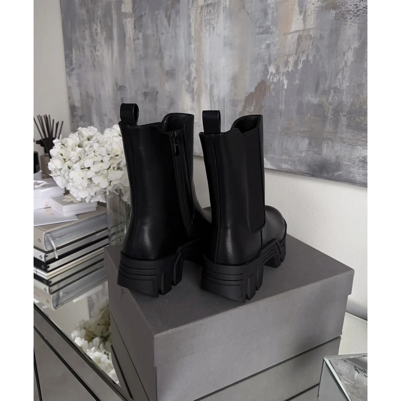 Lilo | Bottes Plateforme Pour Femme | Noir