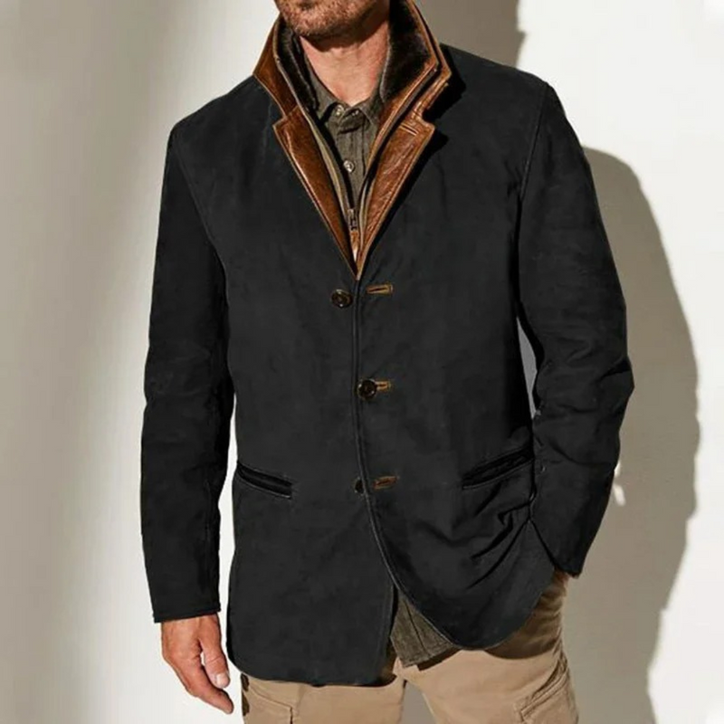 Emilio - Veste en Cuir Sauvage de Luxe Pour Homme