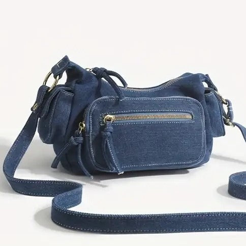 Kenna - Sac bandoulière en denim rétro