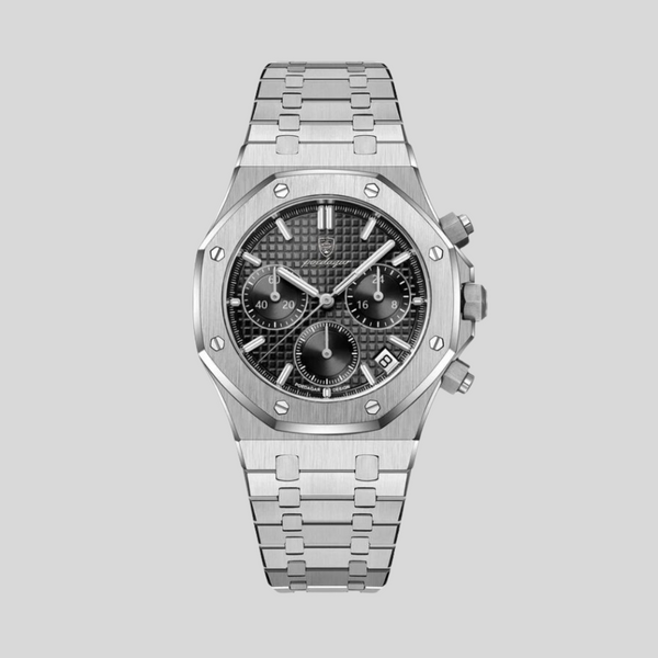 Montre homme classique | Bracelet cuir & étanche | Style intemporel et élégant | Fogella