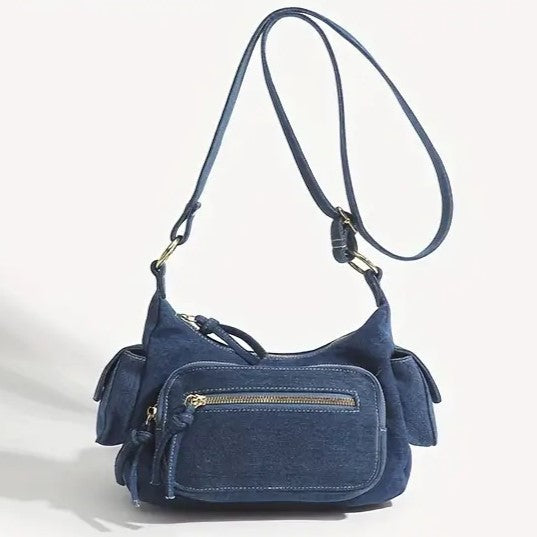 Kenna - Sac bandoulière en denim rétro