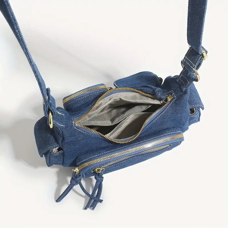 Kenna - Sac bandoulière en denim rétro