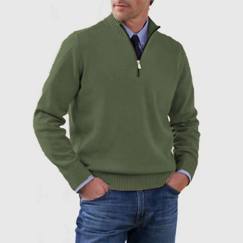 Pull zippé homme - Elégant pull en maille avec fermeture éclair