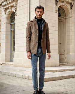 Sebastian | Trench-coat en laine pour hommes