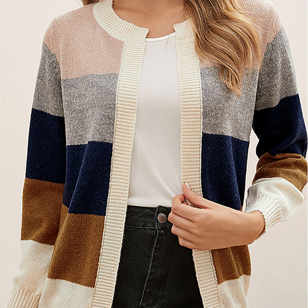 Cardigan Ouvert Confortable : Avec Manches Longues