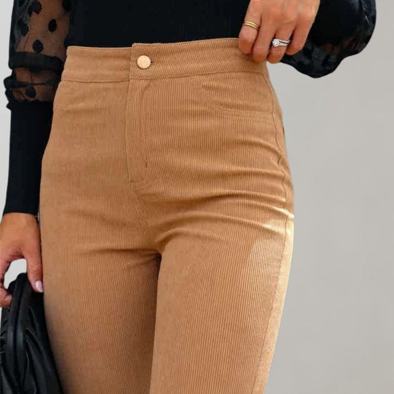 Pantalon en velours côtelé - tendance à pattes d'éléphant - Fogella - Style rétro