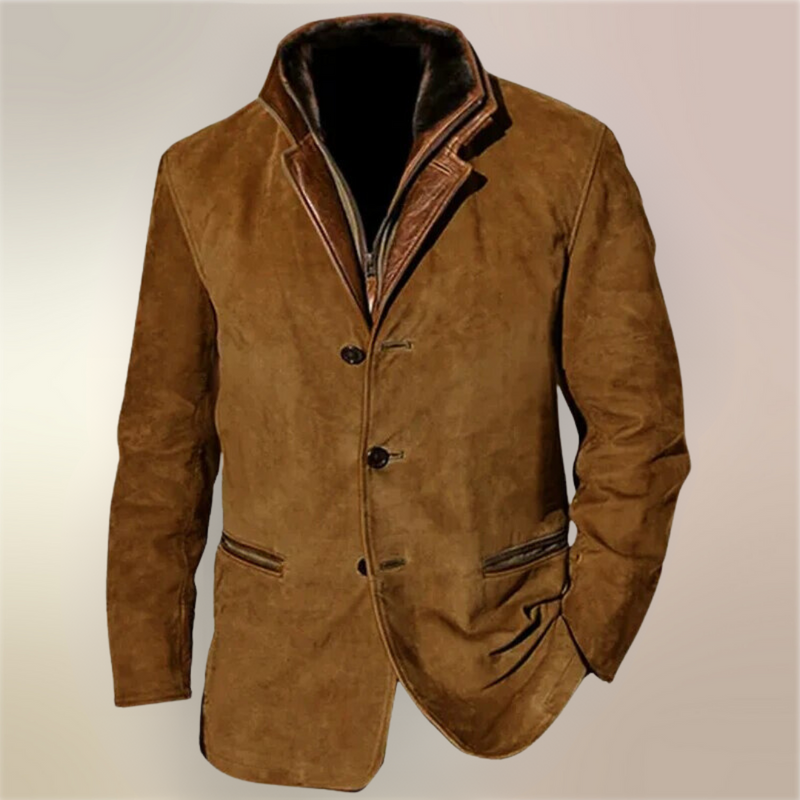 Emilio - Veste en Cuir Sauvage de Luxe Pour Homme