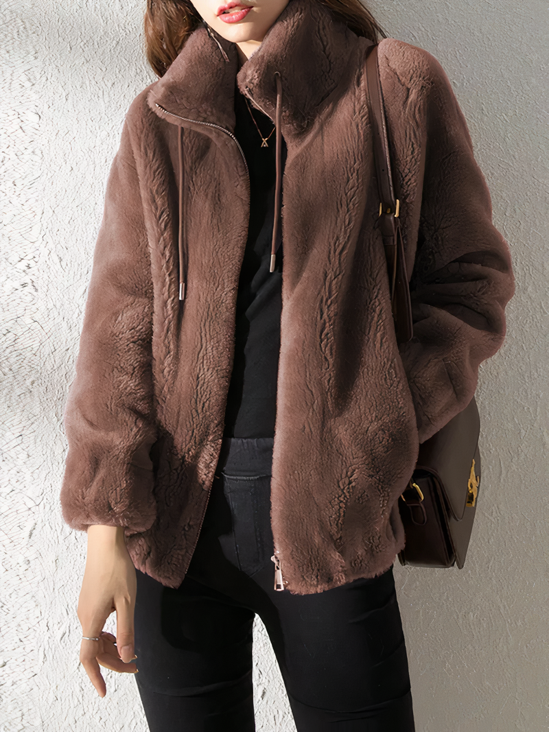 Veste en peluche pour femme - Luxe et confort - Parfaite pour soirées élégantes - Douceur et style