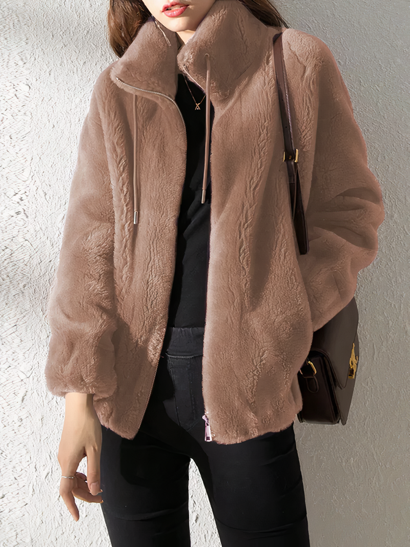 Veste en peluche pour femme - Luxe et confort - Parfaite pour soirées élégantes - Douceur et style