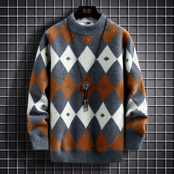 Adrien | Pull Élégant à Motif Losanges