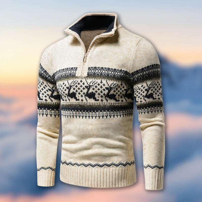 Pull en maille demi-zip- Munro