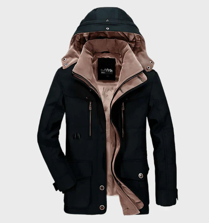 Veste d'hiver épaisse -  pour hommes - Fogella - Chaude et protectrice - avec capuche