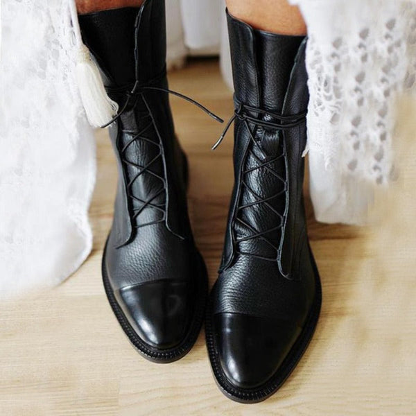 Bottes en cuir vintage