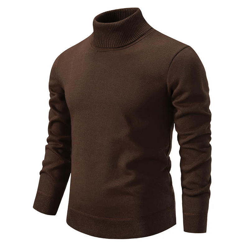 Pull col roulé en laine douce pour hommes – Confort et chaleur – Idéal pour l'hiver