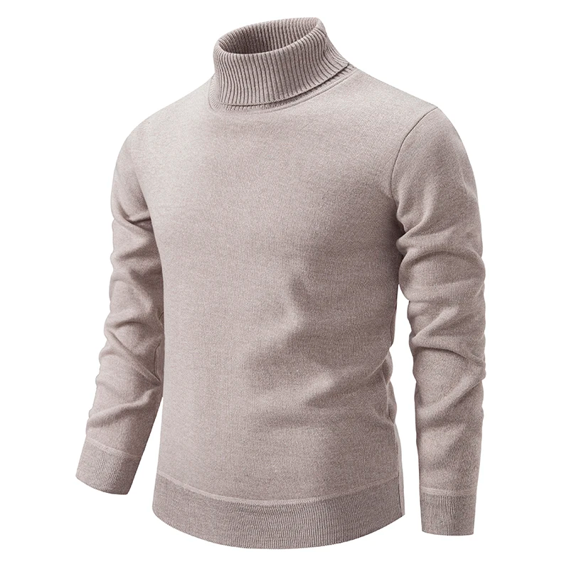 Pull col roulé en laine douce pour hommes – Confort et chaleur – Idéal pour l'hiver