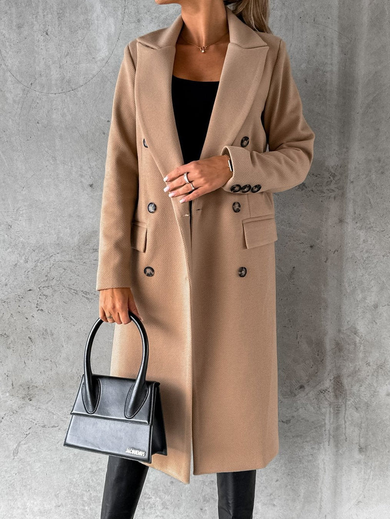 Manteau en laine de luxe - Chic et chaleureux - Fogella - Parfait pour l'hiver - Disponible en différentes tailles