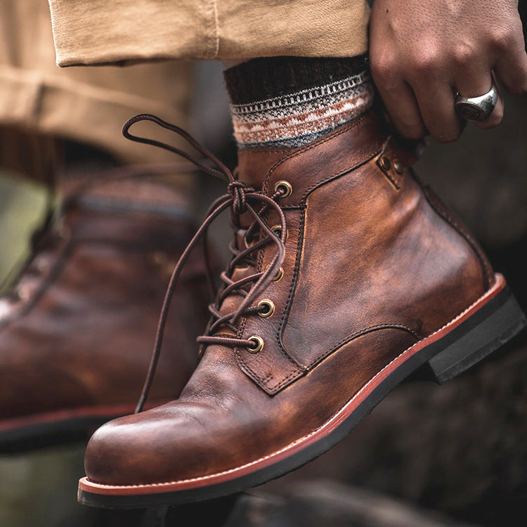 Bottes en cuir pour hommes - Style raffiné et robuste - Fogella - Confort supérieur