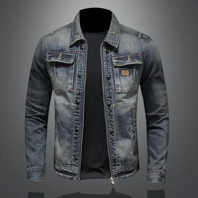 Carter - Veste en jean de style vintage pour hommes