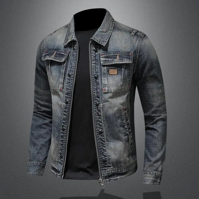 Carter - Veste en jean de style vintage pour hommes