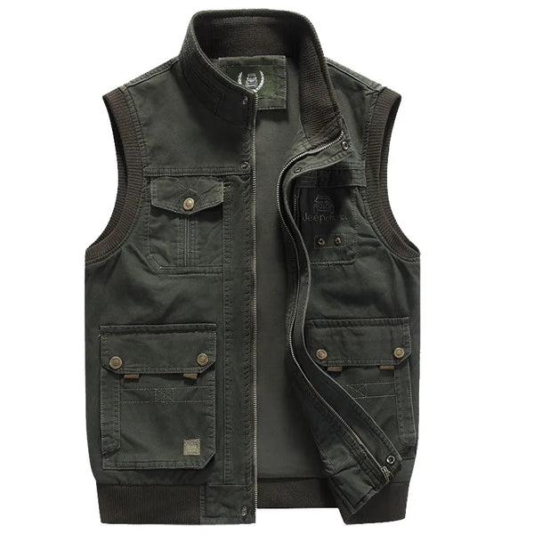 Johnny - Gilet multi-poches vintage pour hommes