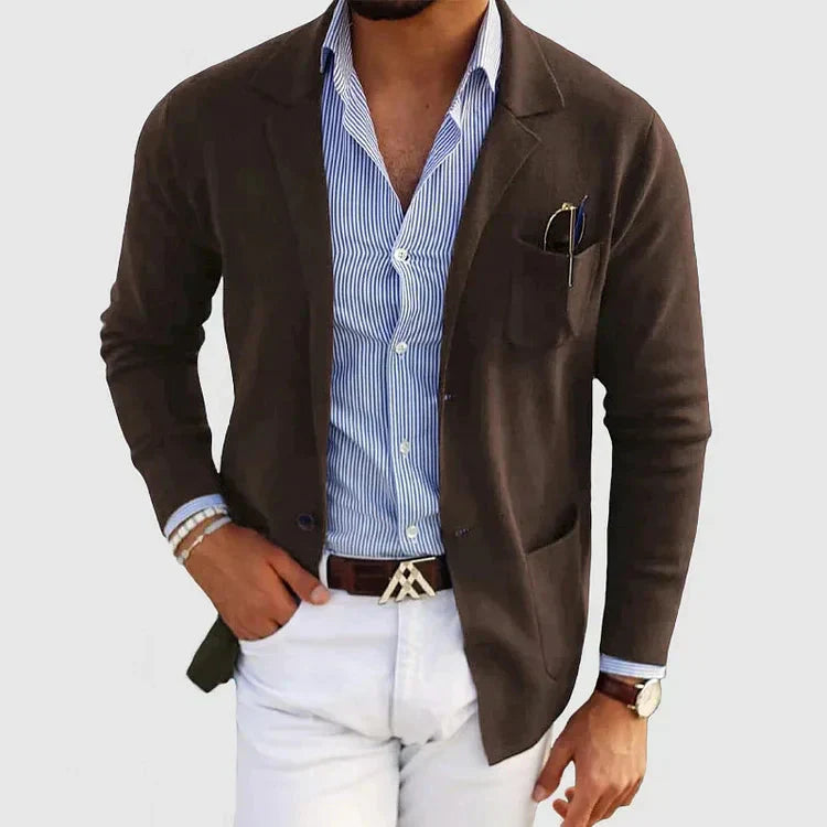 Blazer élégant pour hommes - Style décontracté avec col revers - Fogella - Polyvalent pour toutes les occasions