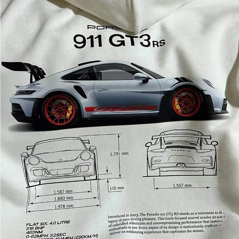 Régis - T-shirt classique 911 GT3RS surdimensionné