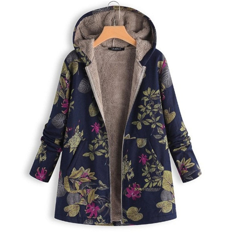 Gilet d'hiver avec imprimé floral