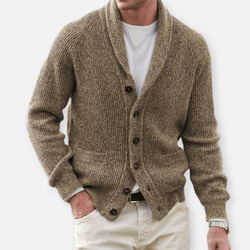 Asher | Homme Tricoté Bouton En Bas Cardigan | Chaud