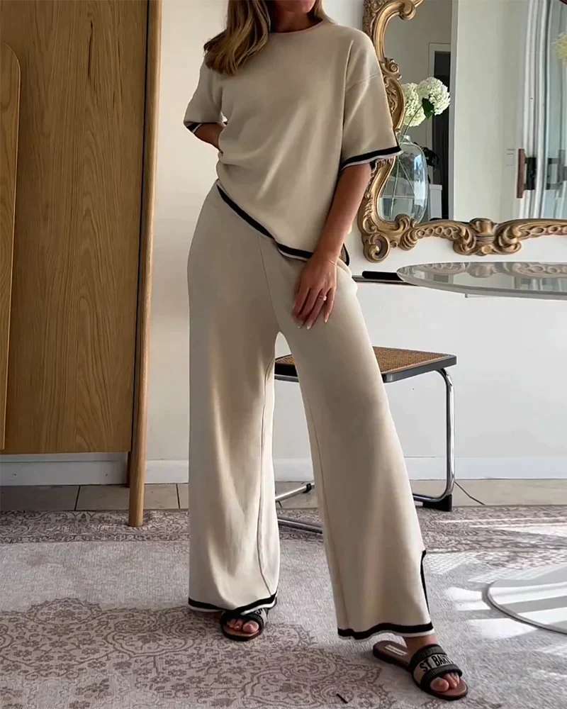 Capucine - Ensemble haut et pantalon en maille