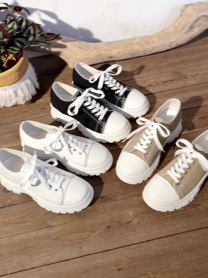 Juliette - Baskets à plateforme en toile pour femmes