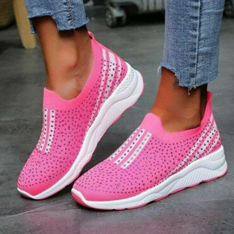 Femmes Slip-On Chaussures en strass