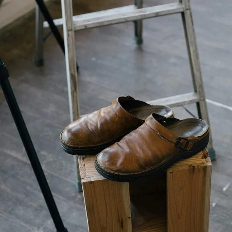 Pantoufles en cuir pour hommes - cuir véritable