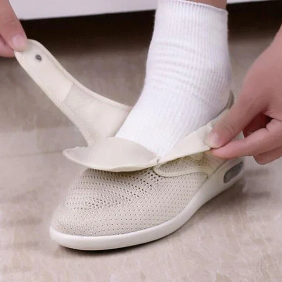 Chaussures larges pour diabétiques - Pour pieds gonflés - Fogella - Confort et soutien adaptés aux besoins spécifiques des pieds gonflés - Taille plus grande, design ergonomique