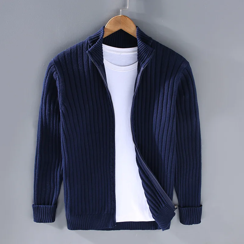 Gabriel - Cardigan à col roulé en tricot pour hommes