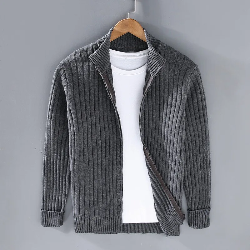 Gabriel - Cardigan à col roulé en tricot pour hommes