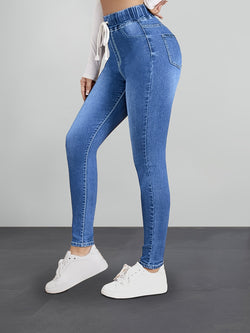 Sophie -  Femme Jean Bleu Délavé Confort Stretch